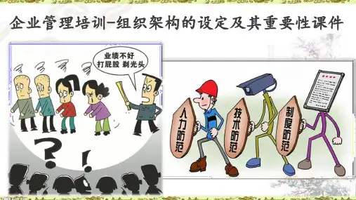 企业管理培训-组织架构的设定及其重要性课件