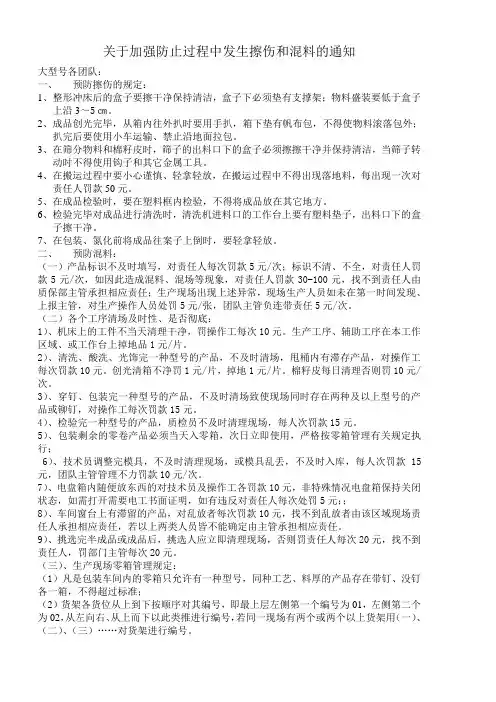 防擦伤混料通知