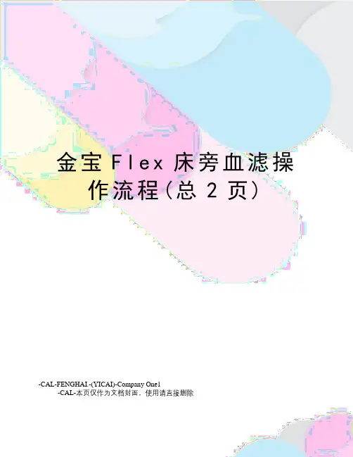金宝Flex床旁血滤操作流程(总2页)