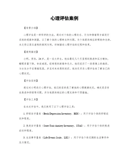 心理评估案例