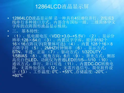 12864LCD液晶显示屏