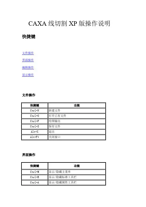 CAXA线切割XP版操作说明