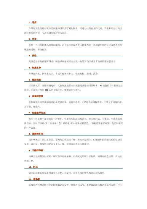 病理名词解释