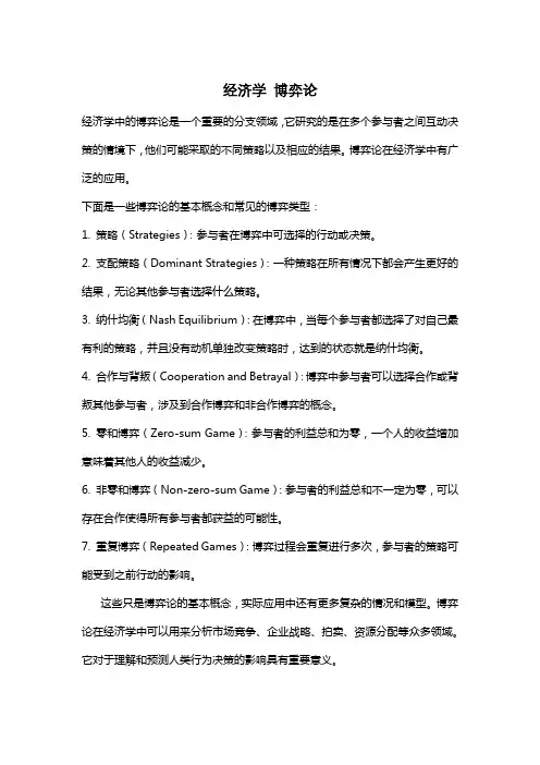 经济学 博弈论