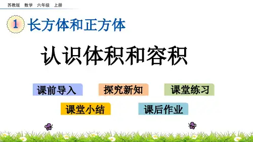(新)苏教版六年级数学上册《1.7 认识体积和容积》PPT课件(精美)