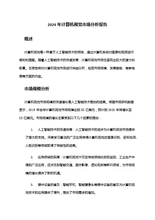 2024年计算机视觉市场分析报告