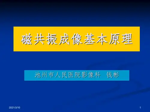 MRI成像基本原理课件PPT