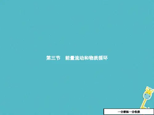 八年级生物下册6.2.3能量流动和物质循环课件新版济南版321
