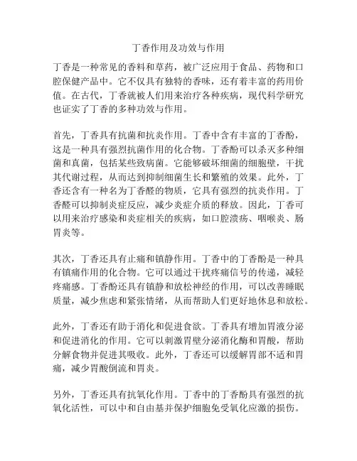 丁香作用及功效与作用