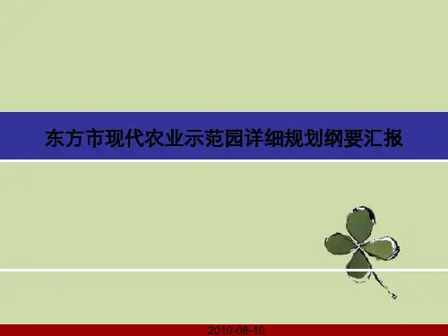 东方市现代农业示范园详细规划纲要汇报中规院