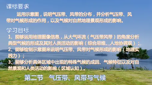 地理湘教版(2019)选择性必修1 3.2气压带、风带与气候(共42张ppt)