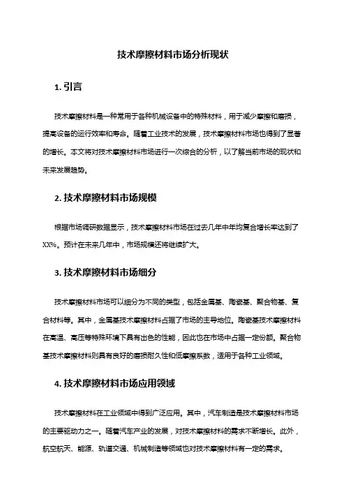 2024年技术摩擦材料市场分析现状