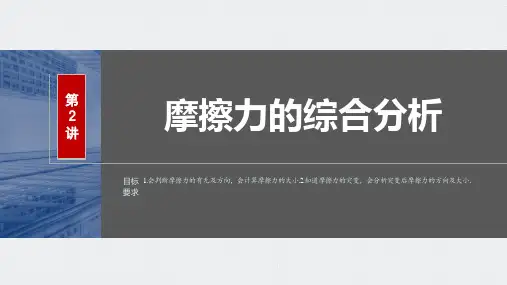 高考物理复习：摩擦力的综合分析