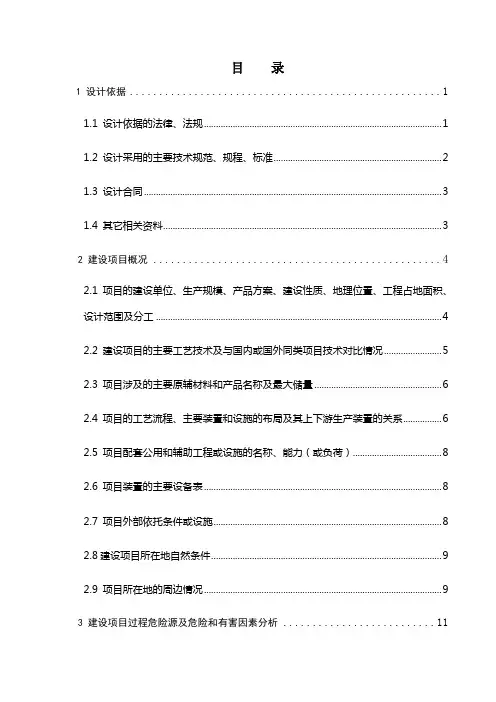 安全设施设计专篇(最新版)