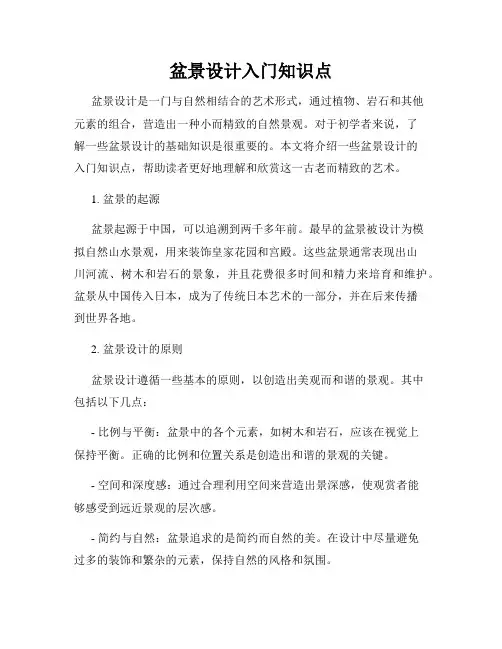 盆景设计入门知识点