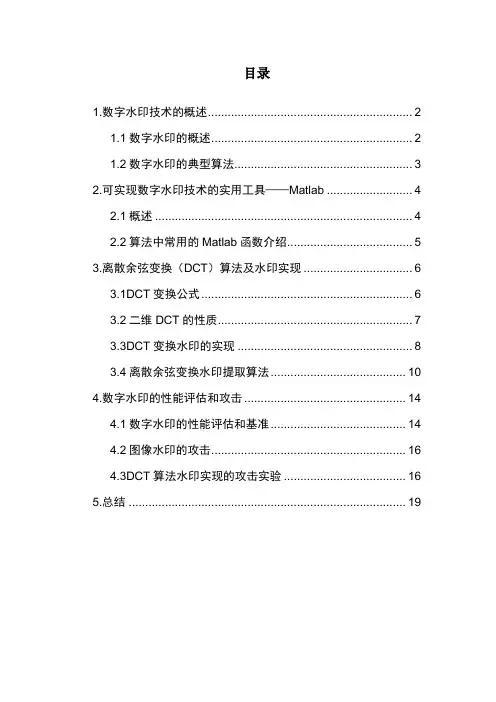数字水印技术_毕业设计论文