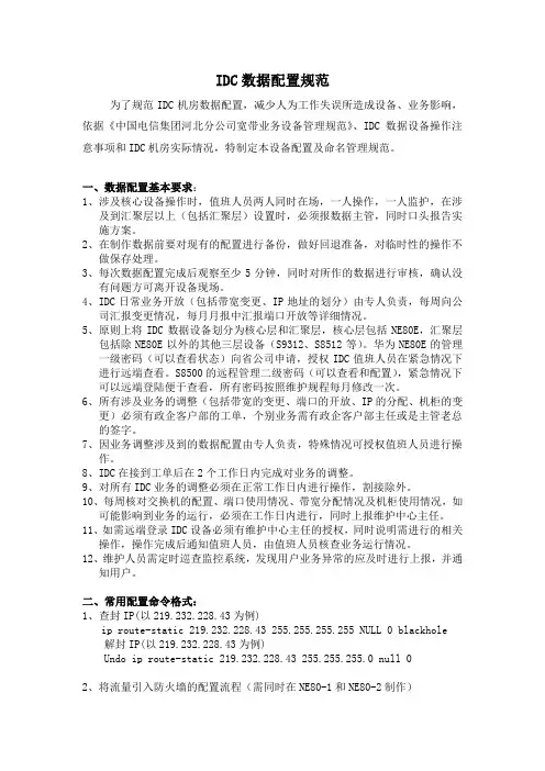 配置规范