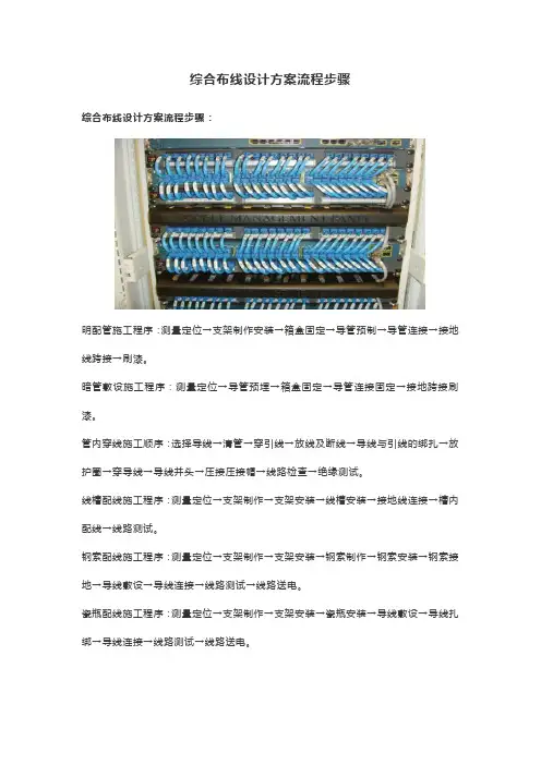 综合布线设计方案流程步骤