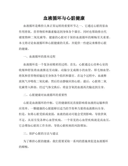 血液循环与心脏健康