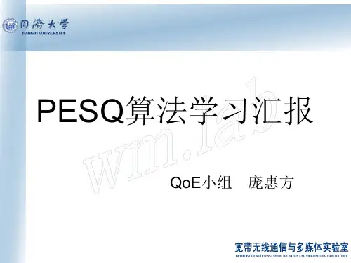 PESQ算法介绍与分析