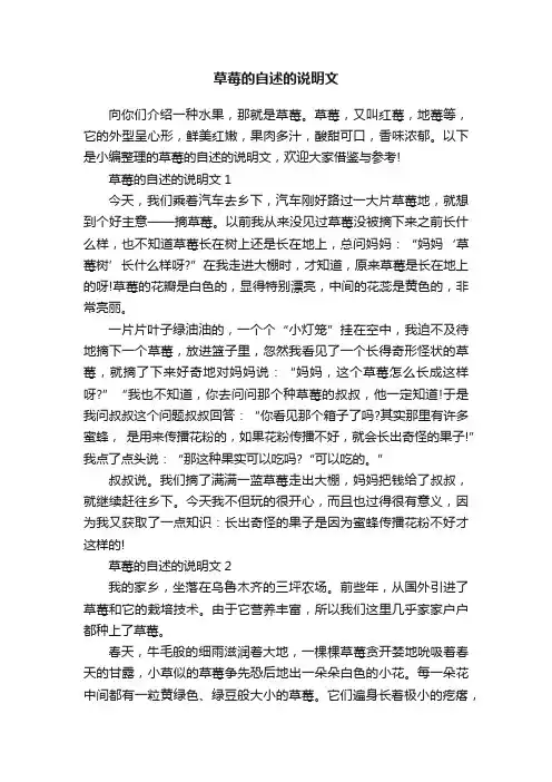草莓的自述的说明文