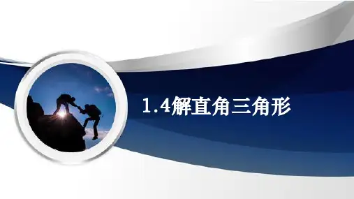 北师大版初中数学九年级下册1.4解直角三角形同步课件
