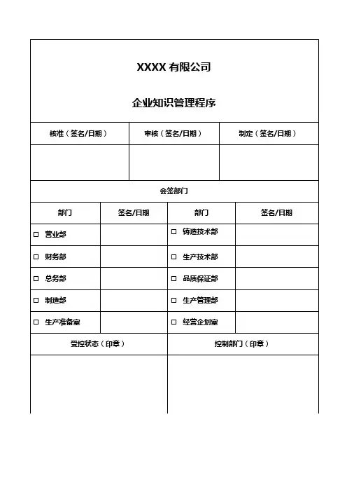 企业知识管理程序