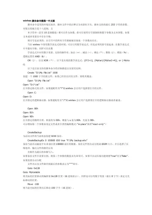 [分享]winhex脚本命令教程--中文版
