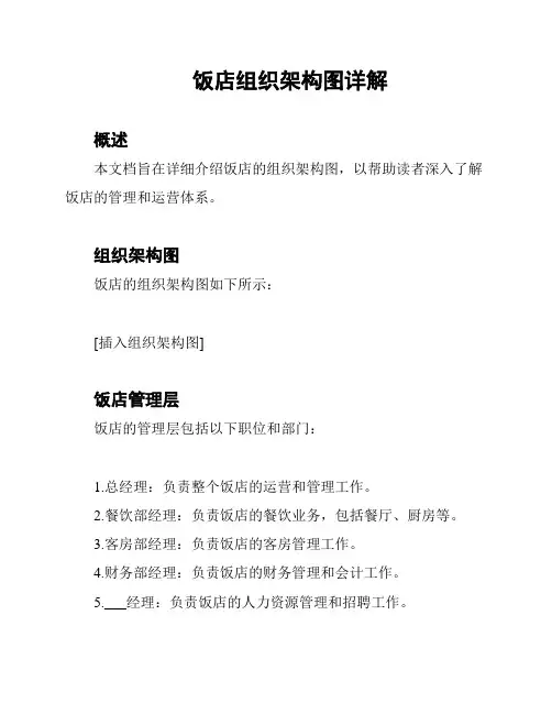 饭店组织架构图详解