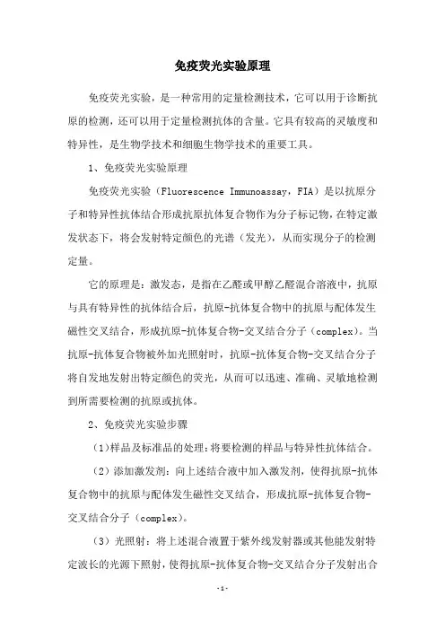 免疫荧光实验原理