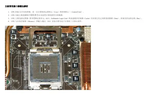 主板常用接口插槽全解析