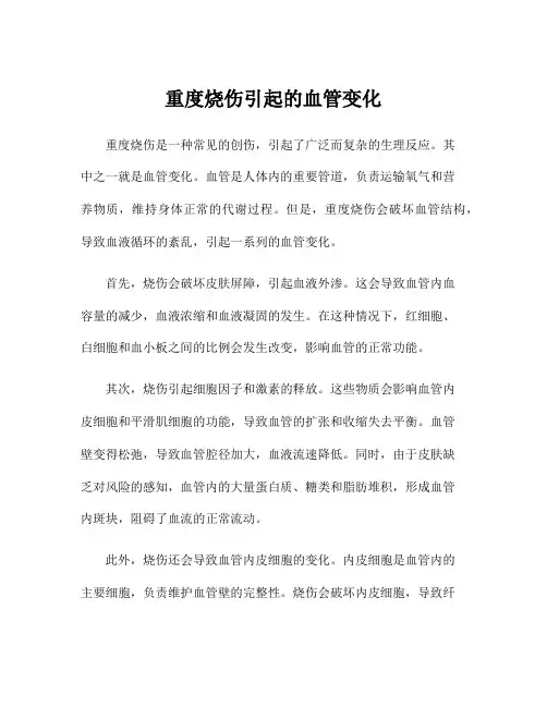 重度烧伤引起的血管变化