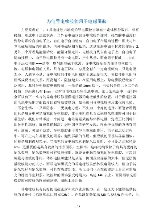 为何导电橡胶能用于电磁屏蔽