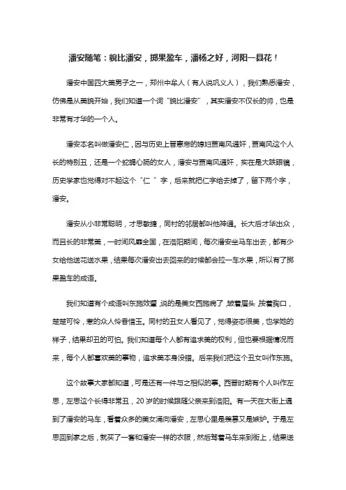 潘安随笔