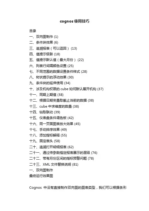 cognos使用技巧