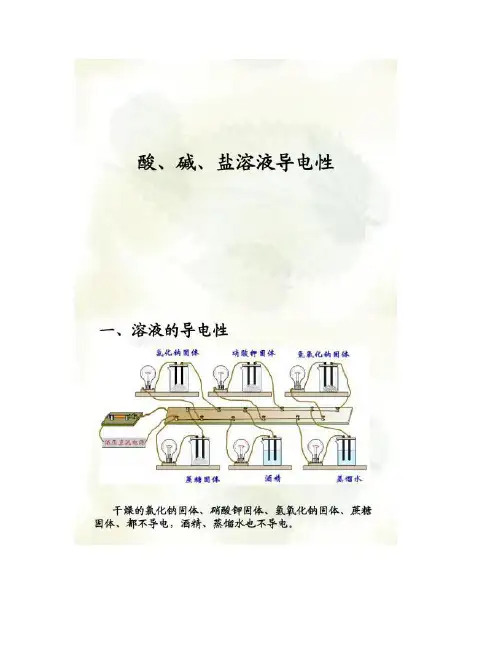 初三化学课件：酸碱盐溶液的导电性.