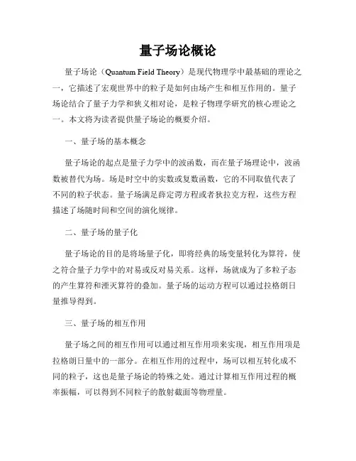 量子场论概论