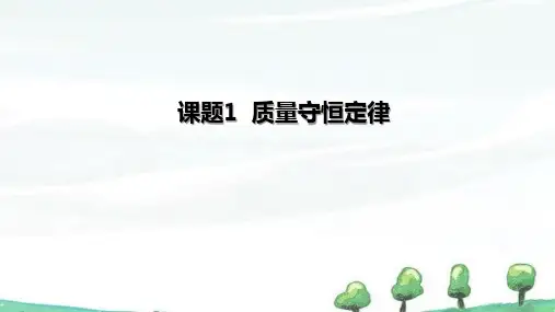 2024年新人教版九年级上册化学第五单元 化学反应的定量关系 课题1 质量守恒定律