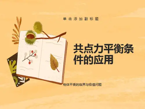 物体平衡的临界与极值问题
