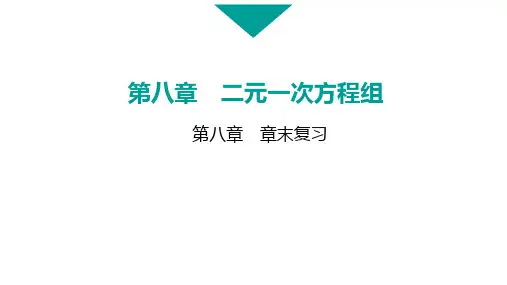 人教版数学七年级下册第八章《二元一次方程组》章末复习课件
