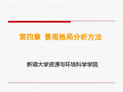 景观生态学4景观格局分析方法
