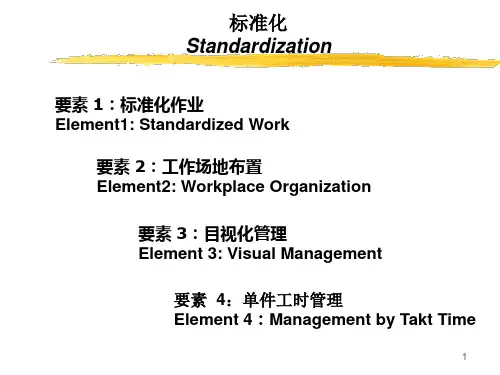 精益制造质量管理系统标准化作业模块ppt课件