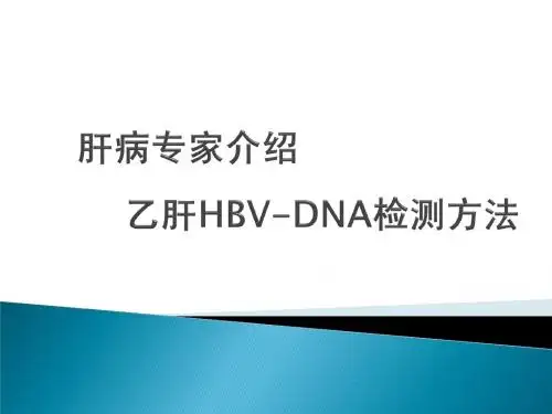 肝病专家介绍乙肝HBV-DNA检测方法
