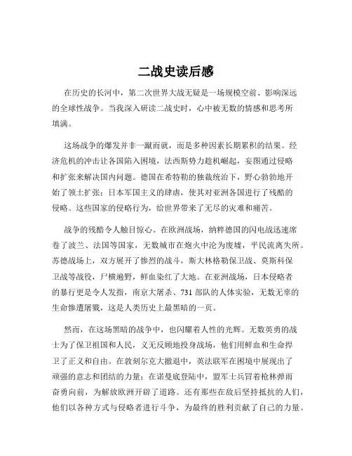二战史读后感