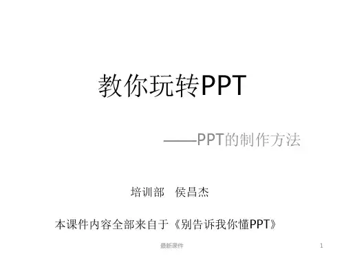 别告诉我你懂PPT(含讲义)