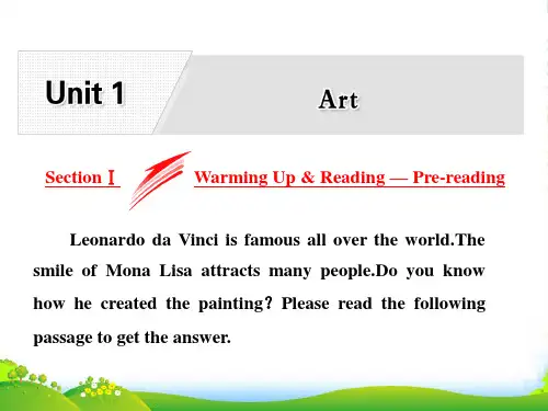 高中英语人教选修6课件：Unit 1 Section Ⅰ