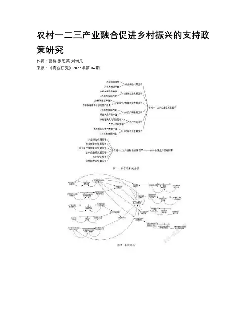 农村一二三产业融合促进乡村振兴的支持政策研究