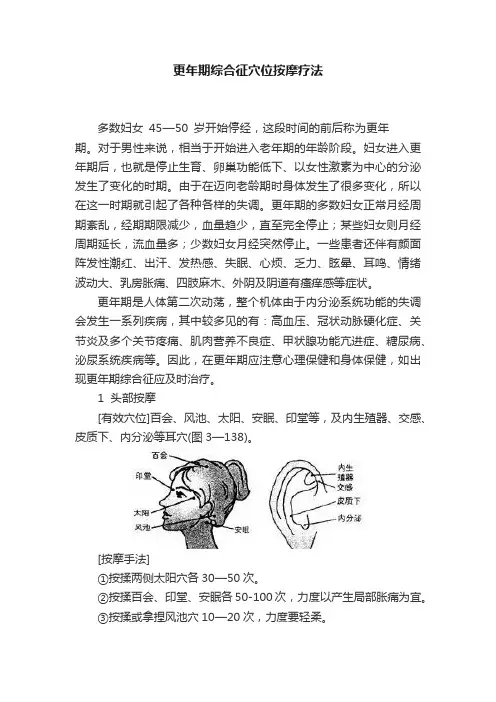 更年期综合征穴位按摩疗法