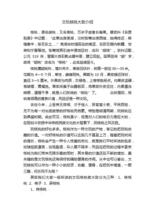 文玩核桃大致介绍