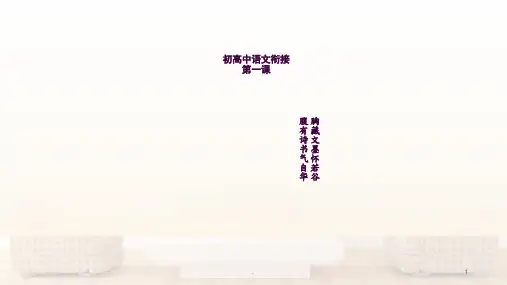初高中语文衔接ppt课件